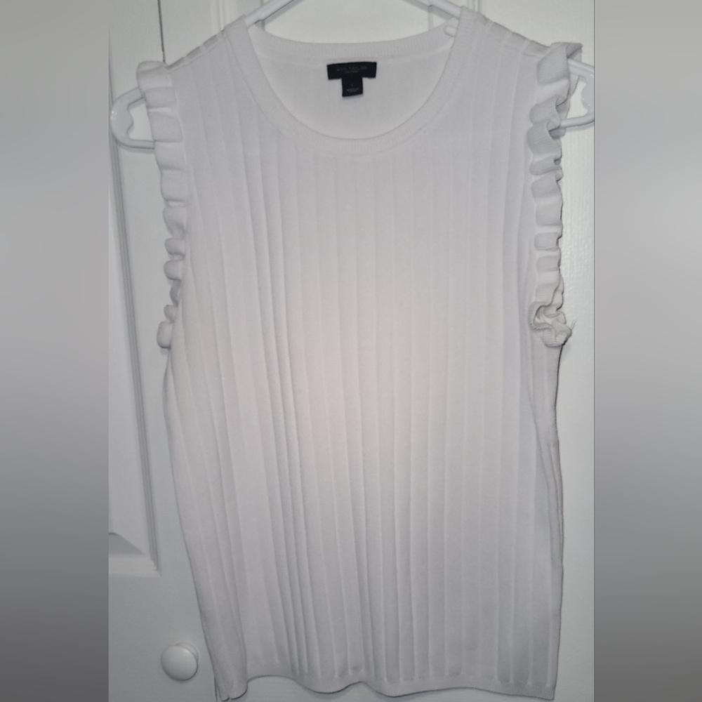Ann Taylor Blouse, White, Size L